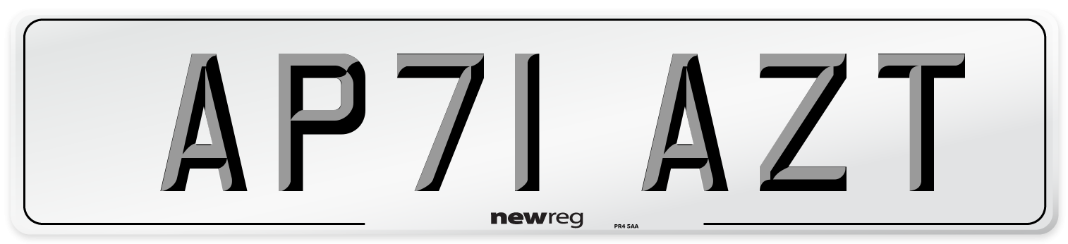 AP71 AZT Number Plate from New Reg
